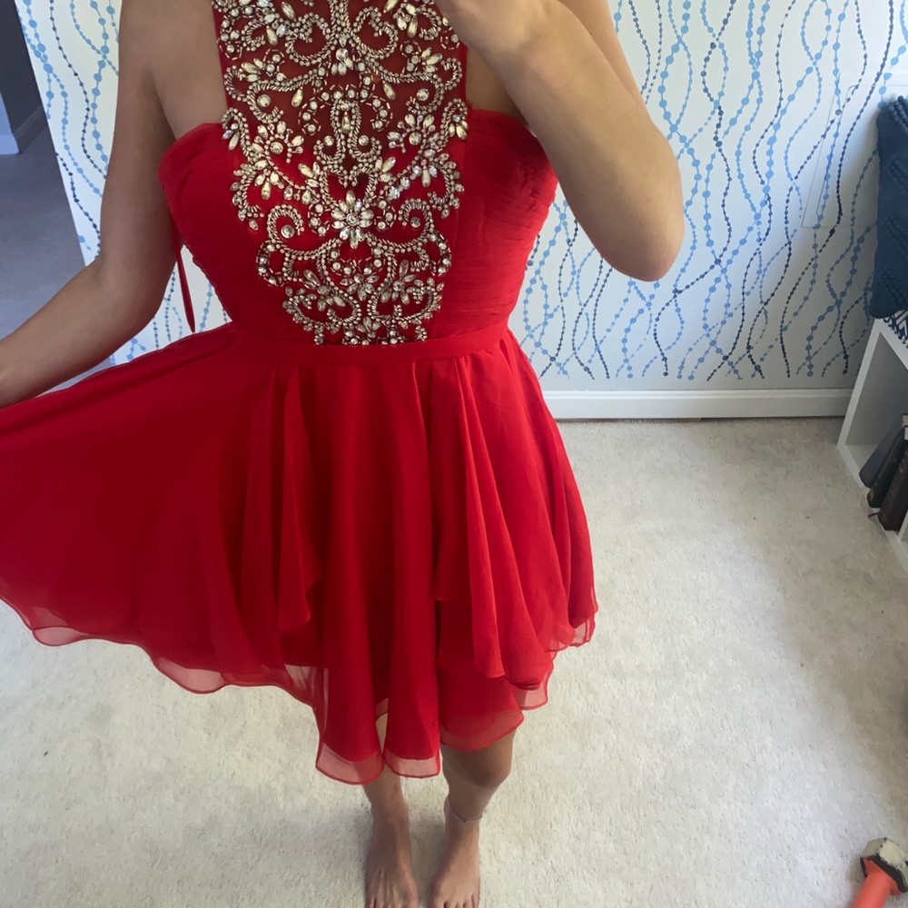 Red semi-formal/ homecoming dress